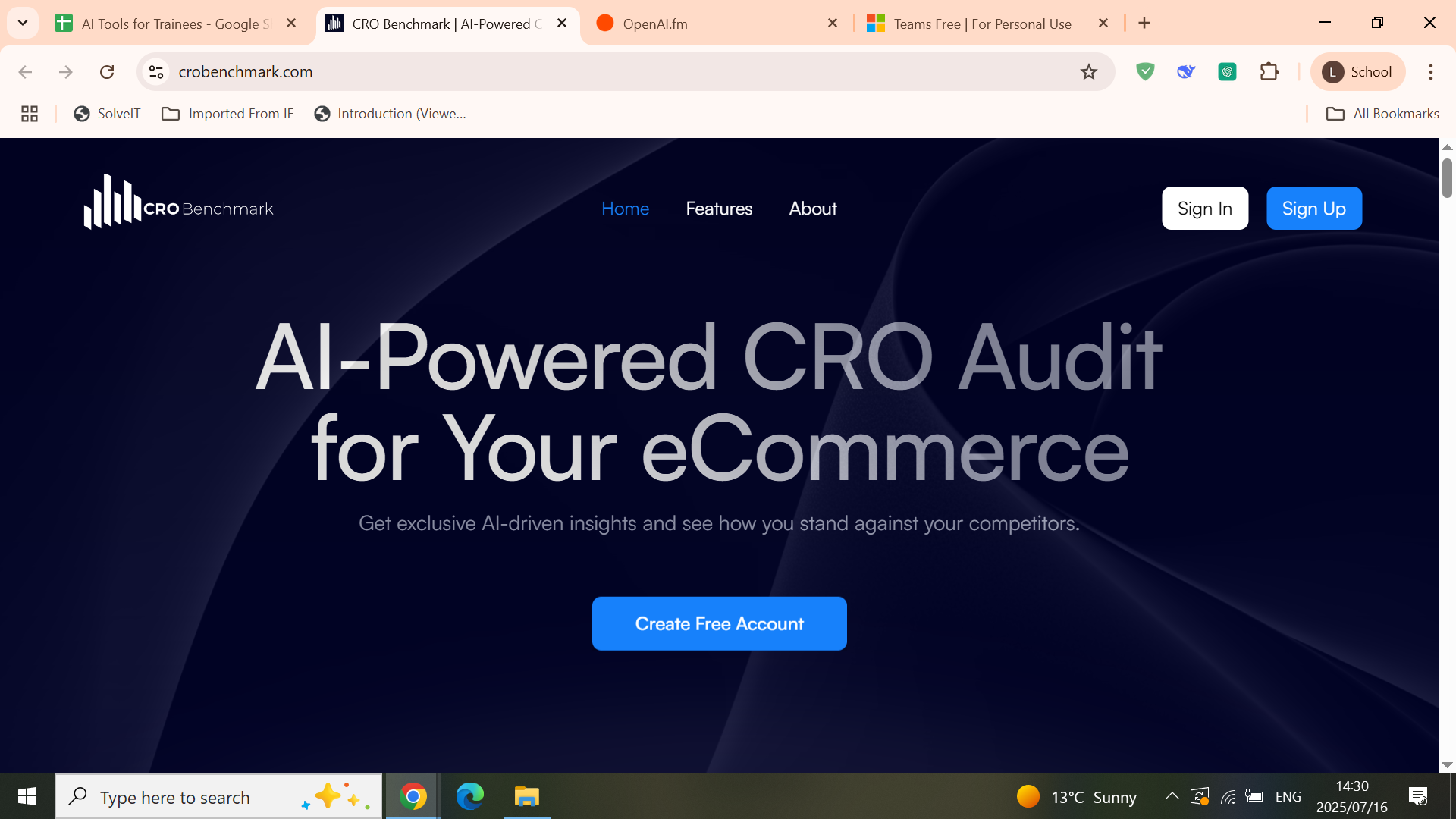 CRO Benchmark