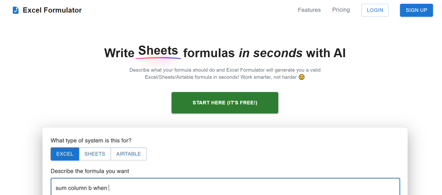 Excel Formularizer
