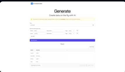 Universal Data Generator