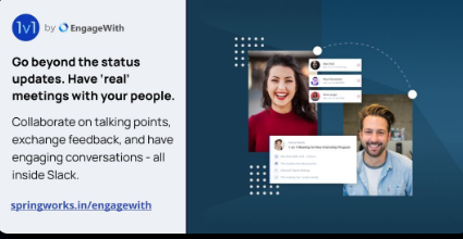 1v1 Meetings Slack