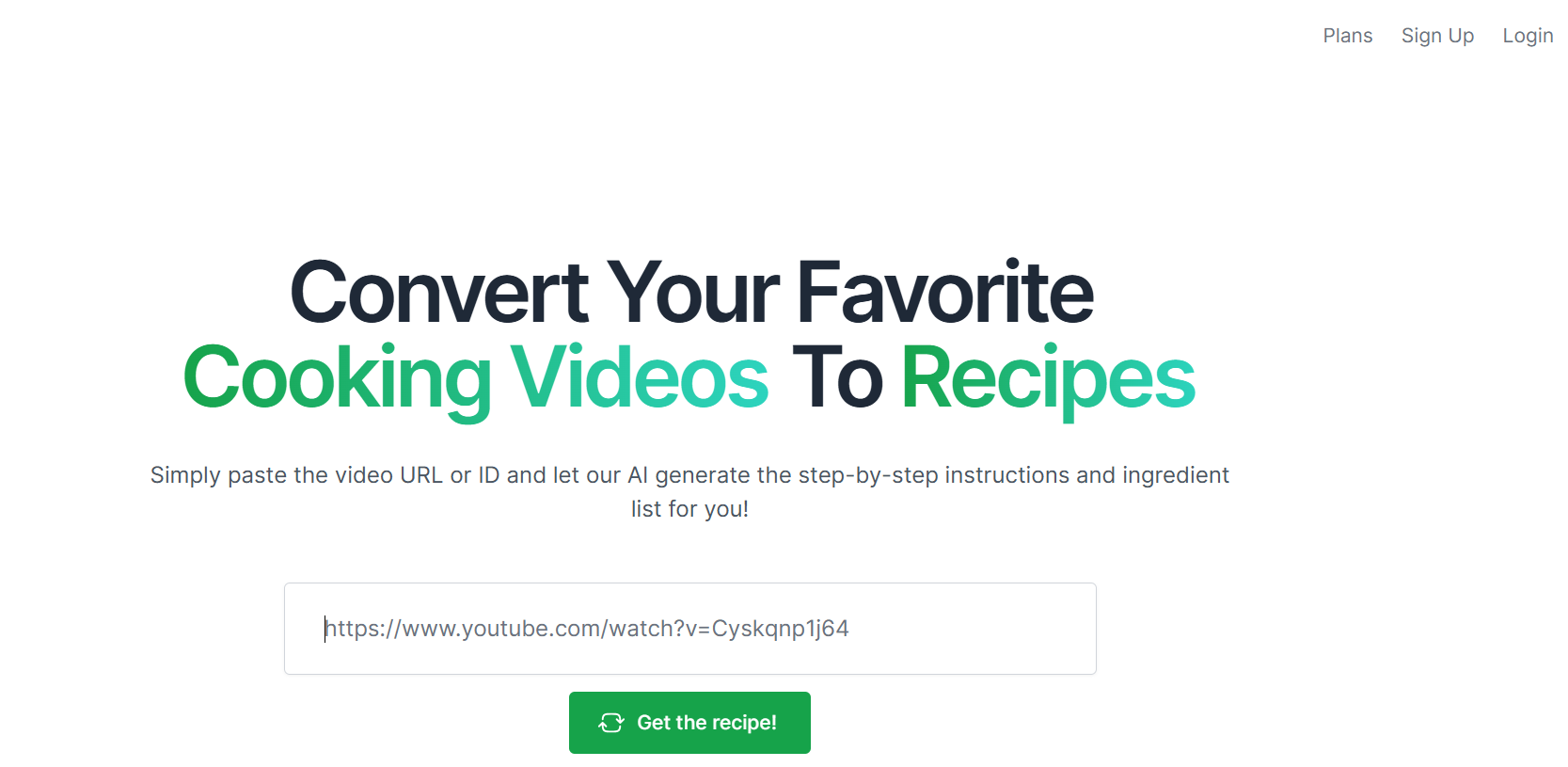Video2Recipe