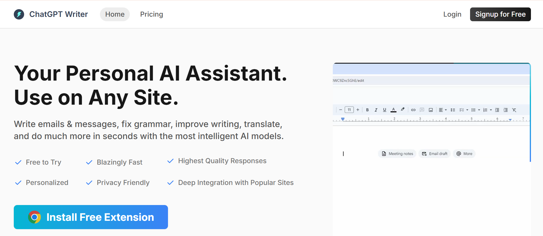 ChatGPT Writer