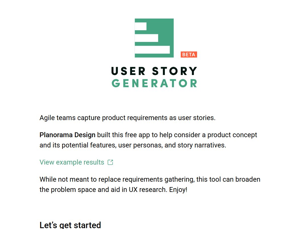 User Story Generator
