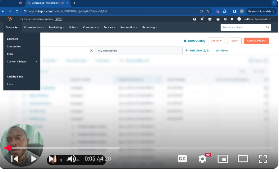 Mastering HubSpot CRM: Company Record Creation