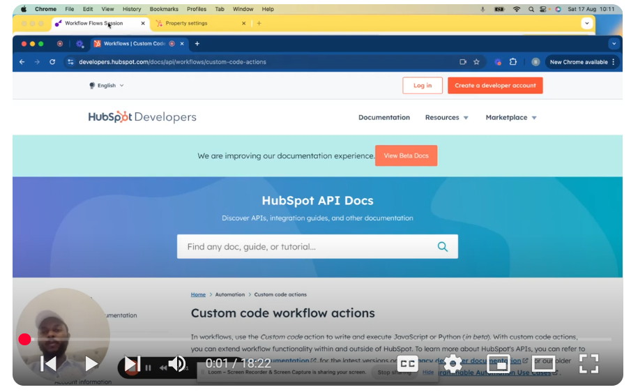 Mastering HubSpot API: Pt. 2 – Integration Diagram Flow & CRM Properties – Custom Coded Actions