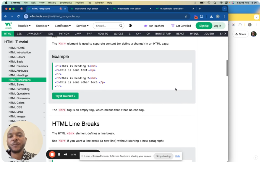 Learn HTML with AI Pt.7 – Paragraphs – Complete Guide for Beginners Tutorial – ChatGPT & W3Schools