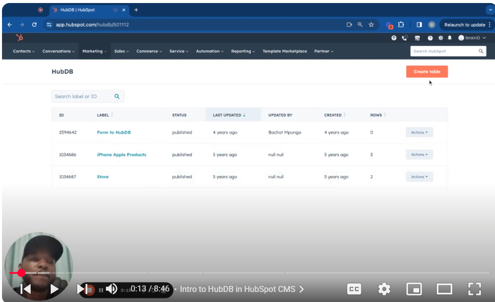 Mastering HubSpot CMS: Part 16 – HubDB Database Creation