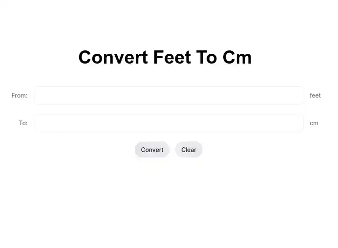 Convert Feet to Cm