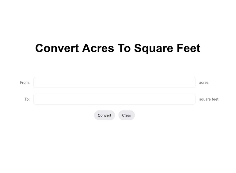 Convert Acers to Square Feet