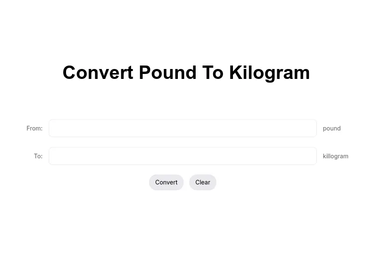 Convert Lbs to Kgs