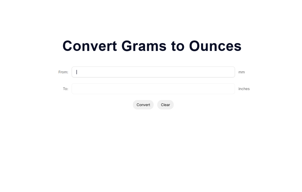 Convert Grams to Ounces