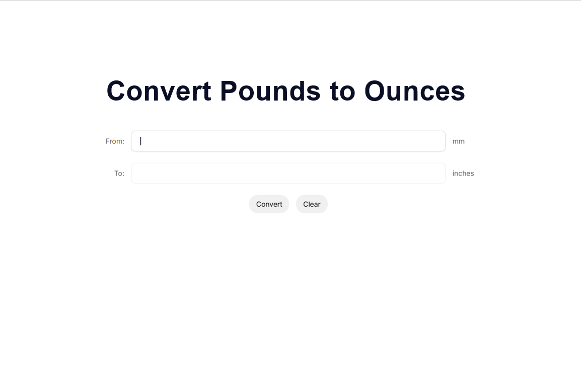 Convert Pounds to Ounces