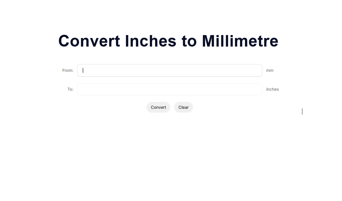 Convert Inches to Millimetre