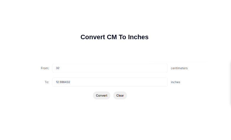 Convert CM To Inches
